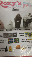 Roxys Diner Ice Cream Parlour menu
