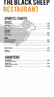 The Black Sheep menu