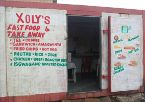 Xoly's Fast Food Take Away menu