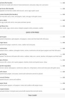 Kunjani Wines menu