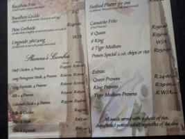 Shanna's Portuguese menu