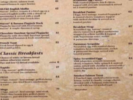 Fego Caffe menu